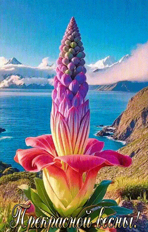 Анимированная открытка Весна