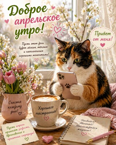 Открытка Доброе апрельское утро