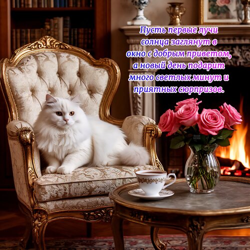 Открытка Пусть первые лучи солнца согреют тебя, а новый день подарит много радостных минут!