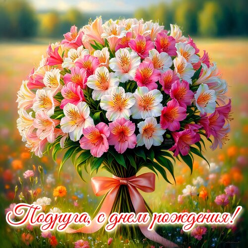 Открытка Подруга, с днем рождения!