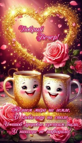 Открытка Добрый вечер