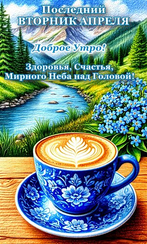 Открытка ПОСЛЕДНИЙ ВТОРНИК АПРЕЛЯ