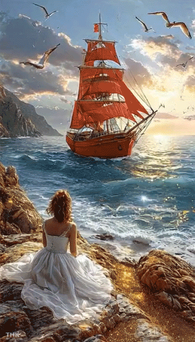 Анимированная открытка Доброго дня! Вдохни запах мечты..