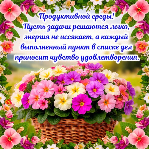 Открытка Продуктивной среды!