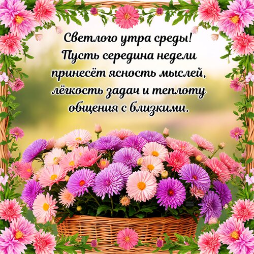 Открытка Светлого утра среды!