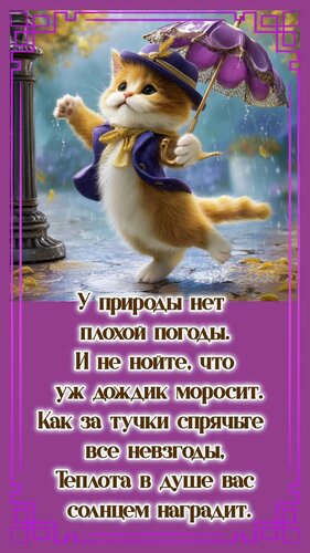 Открытка у природы нет плохой погоды