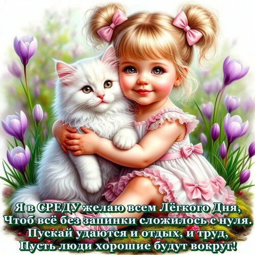 Открытка СРЕДА, ЛЕГКОГО ДНЯ!