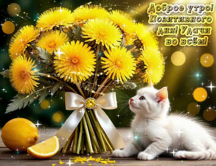 Анимированная открытка Доброе утро