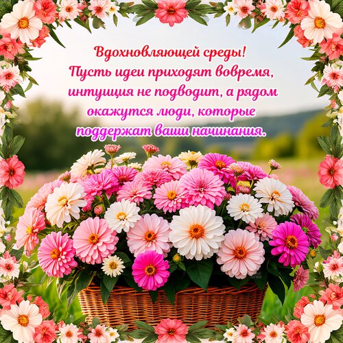 Открытка Вдохновляющей среды!