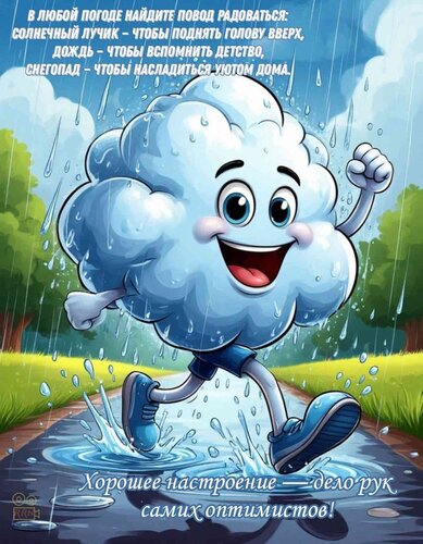 Открытка хорошее настроение дело рук оптимистов