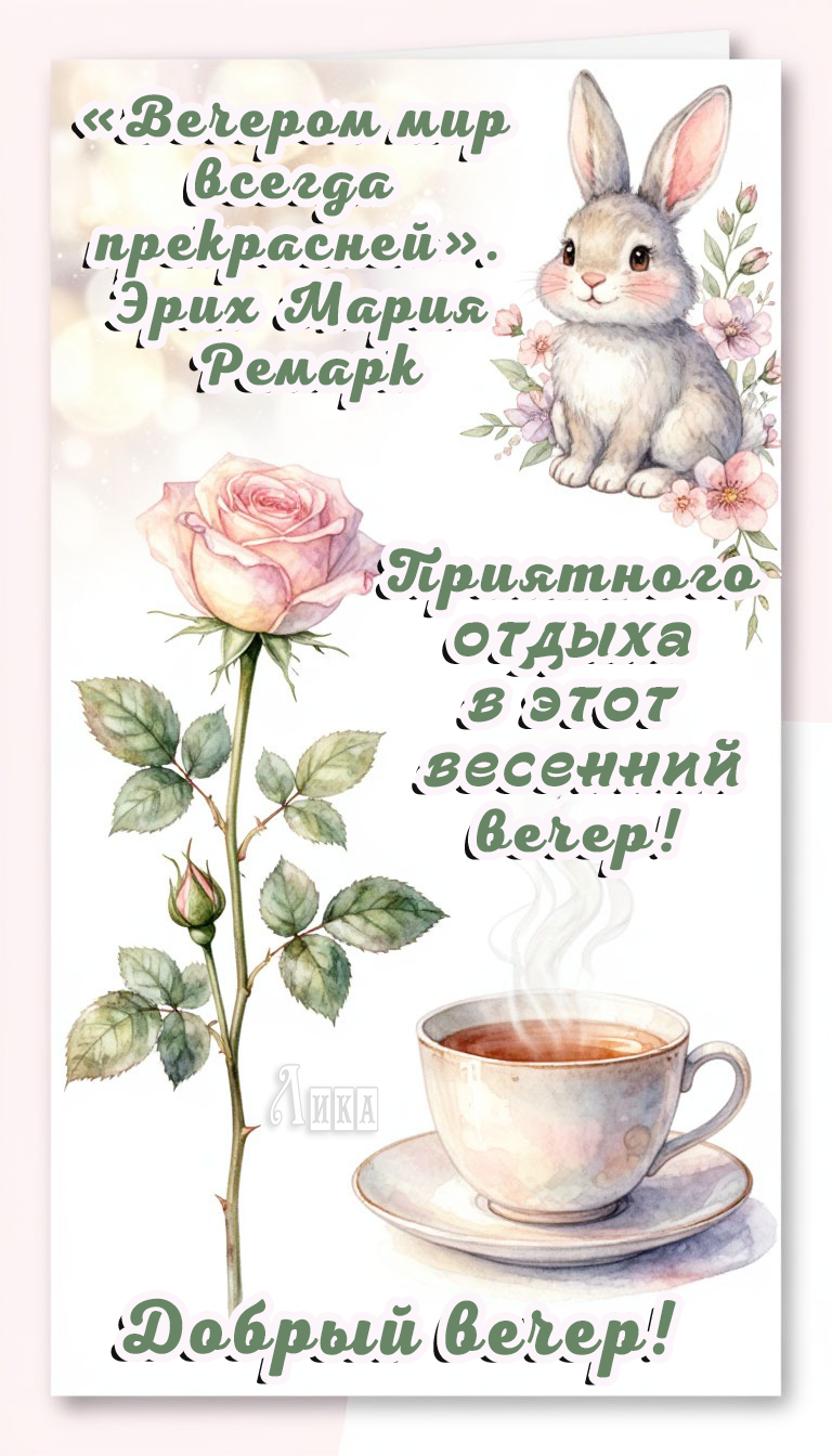 Открытка Добрый вечер