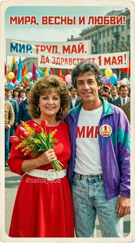 Открытка Мира, весны и любви! Мир, труд, май! Да здравствует 1 мая!