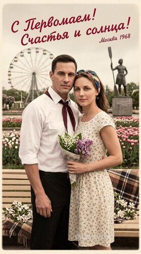 Открытка С Первомаем! Счастья и солнца.