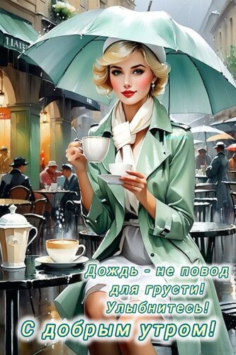 Открытка этот дождик поутру