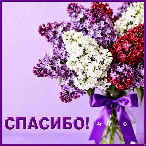 Анимированная открытка Спасибо!