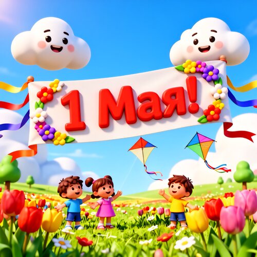 Открытка 1 мая!