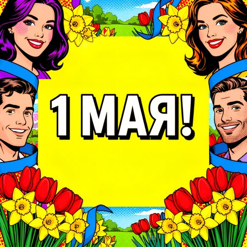 Открытка 1 мая!