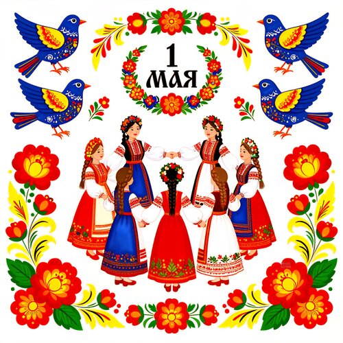 Открытка 1 мая