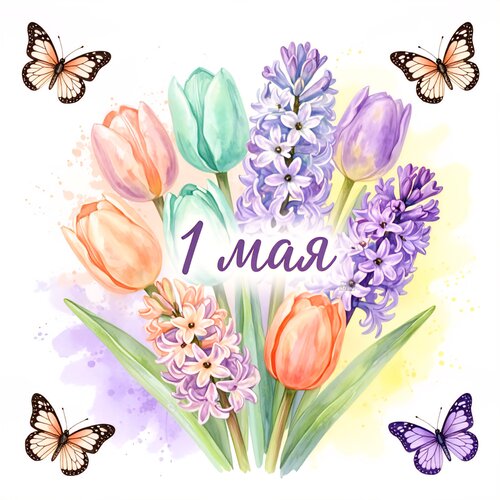 Открытка 1 мая