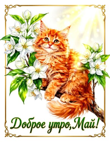 Открытка Доброе утро, Май!
