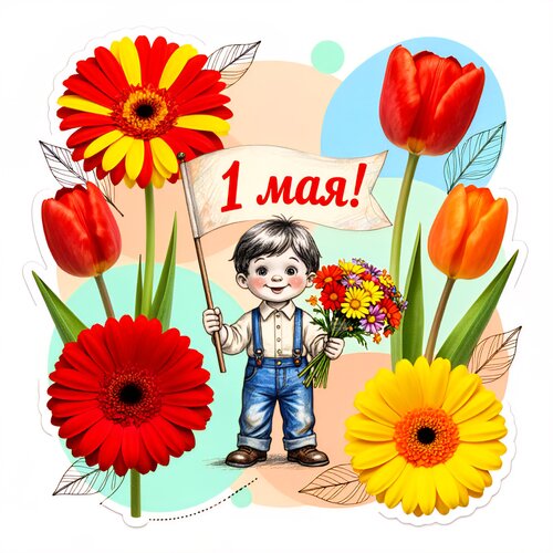 Открытка 1 мая!