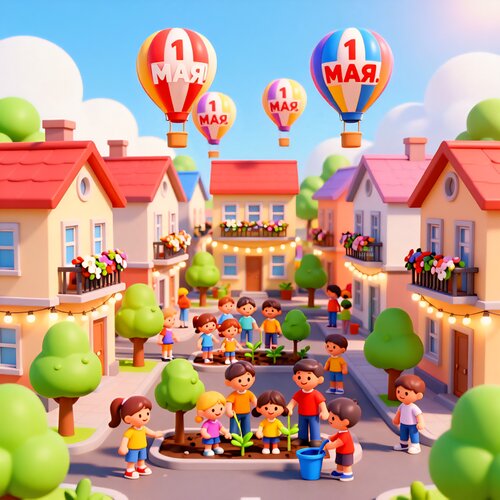 Открытка 1 мая