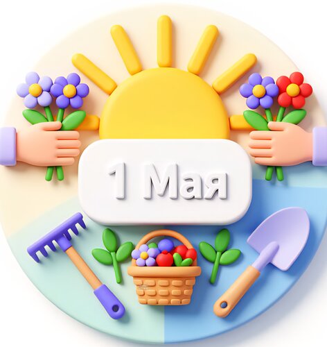 Открытка 1 мая