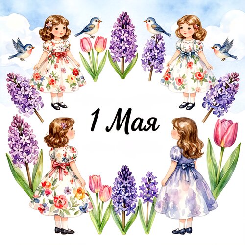 Открытка 1 мая