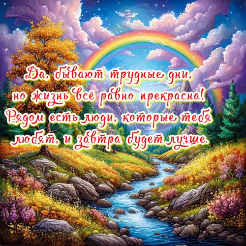 Открытка Жизнь прекрасна
