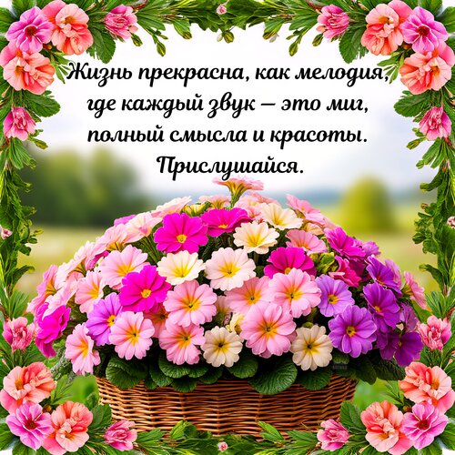 Открытка Жизнь прекрасна