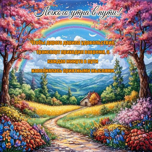 Открытка Легкого утра в пути!