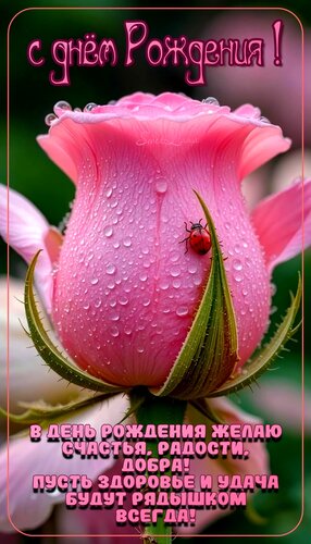 Открытка С днём рождения. Пожелание.