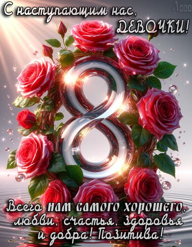 Открытка С наступающим 8 Марта