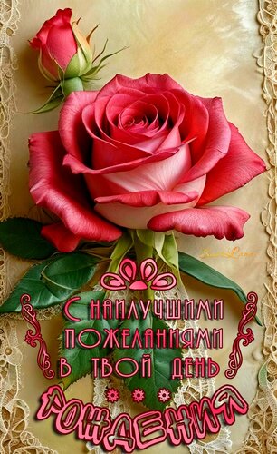 Открытка С наилучшими пожеланиями в твой день рождения