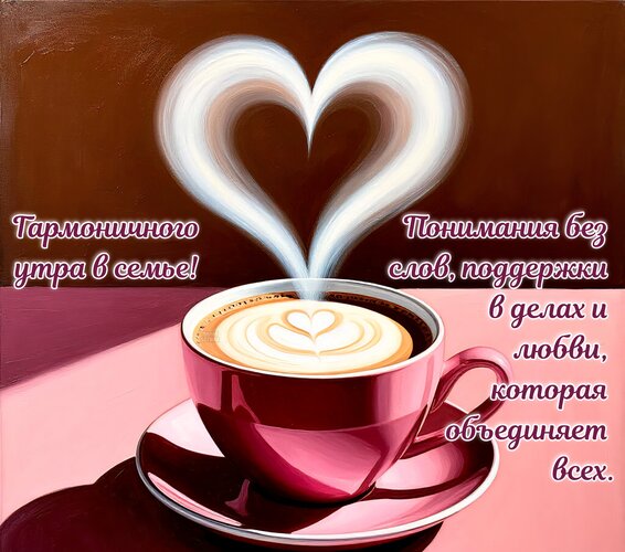 Открытка Гармоничного утра в семье!