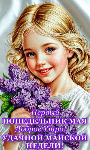 Открытка Первый понедельник мая.