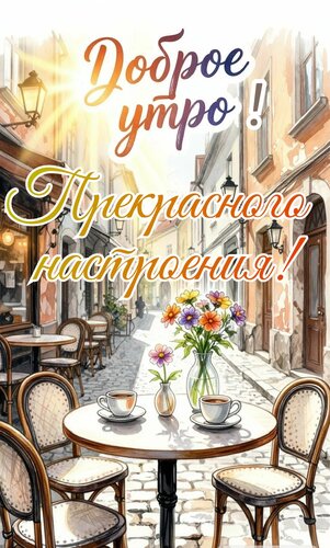 Открытка Доброе утро. Прекрасного настроения