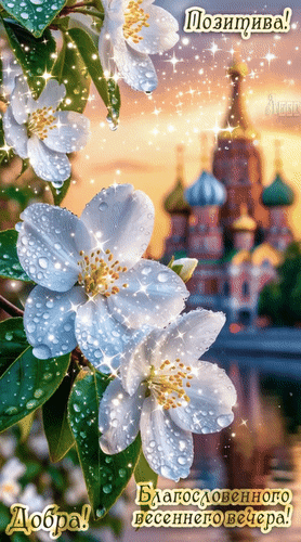 Анимированная открытка Добрый вечер