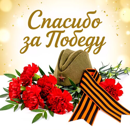 Открытка Спасибо за победу