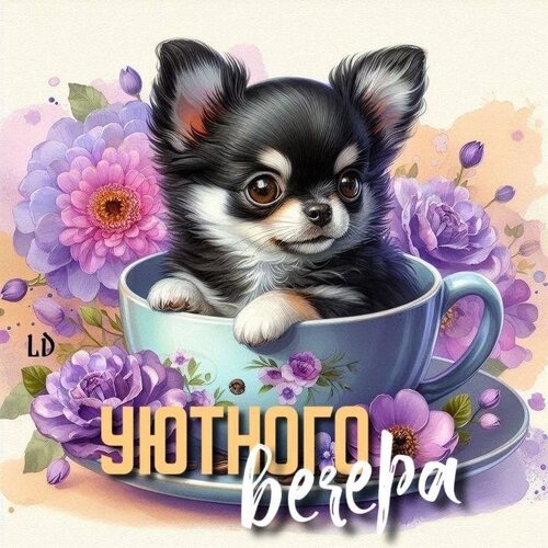 Открытка уютного вечера