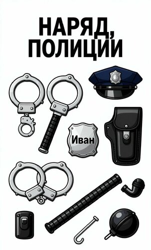 Открытка Наряд. Полиции