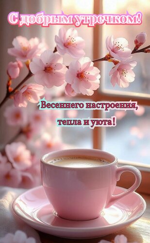 Открытка С добрым утром. Весеннего настроения, тепла и уюта