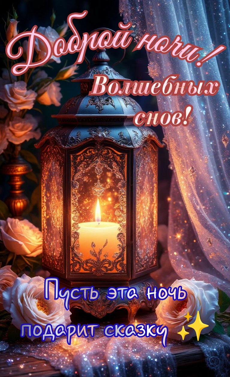 Открытка Доброй ночи. Пусть эта ночь подарит сказку