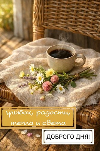 Открытка Улыбок, радости, тепла и света