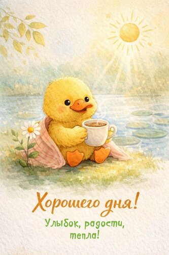 Открытка Улыбок, радости, тепла!