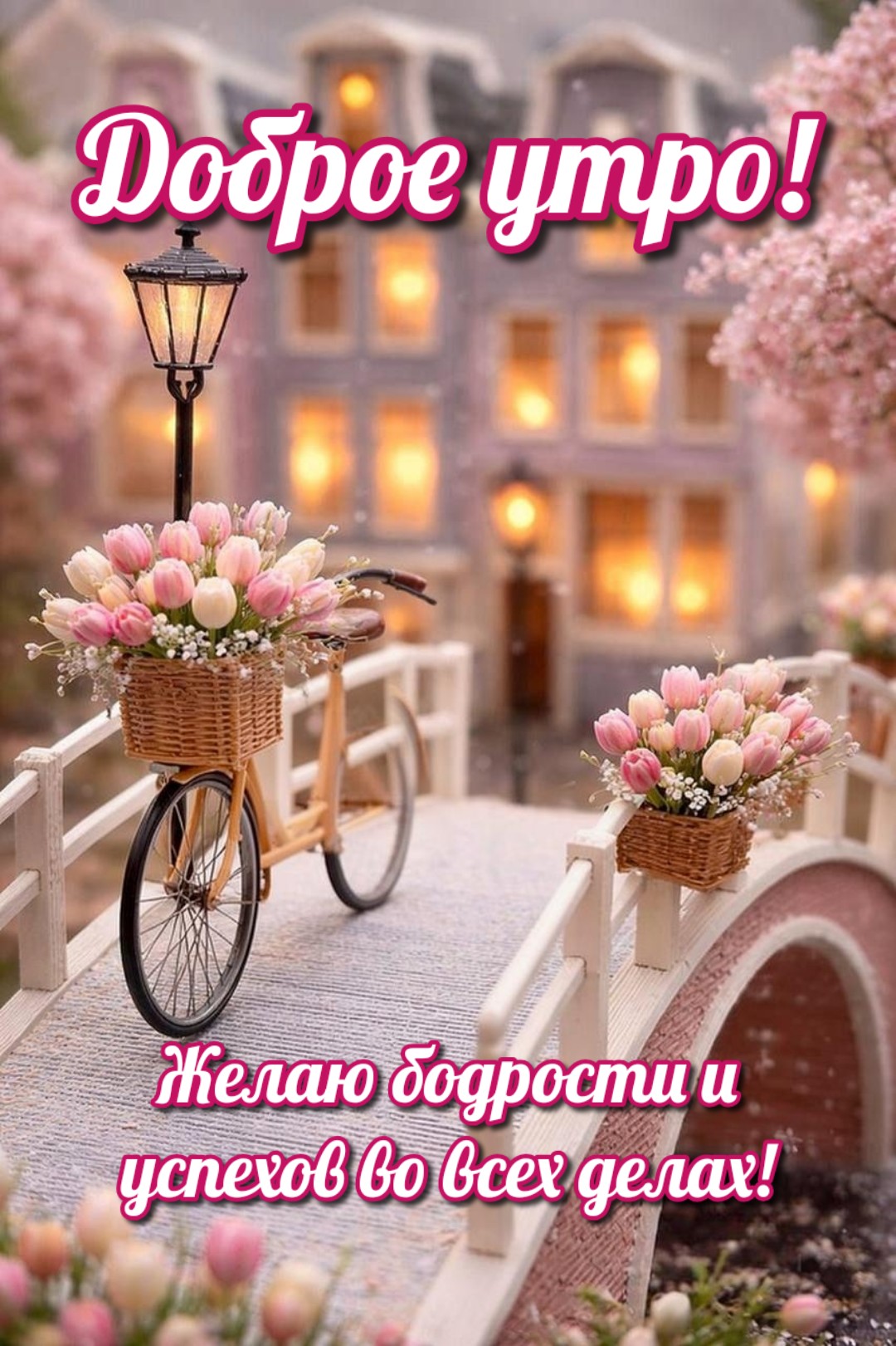 Открытка Желаю бодрости и успехов во всех делах!