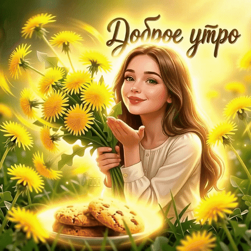Анимированная открытка Доброе утро