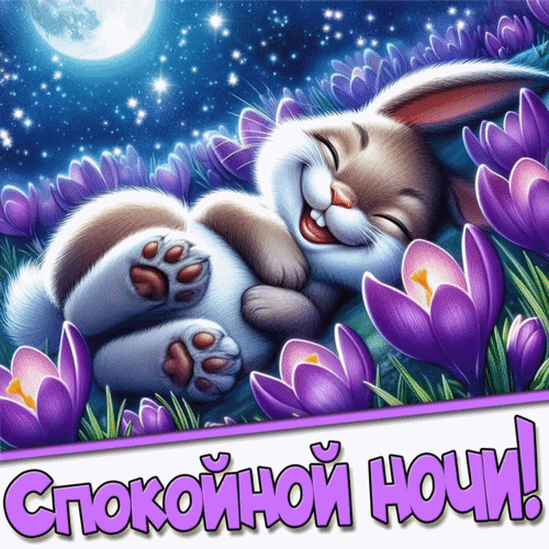 Анимированная открытка Спокойной ночи!