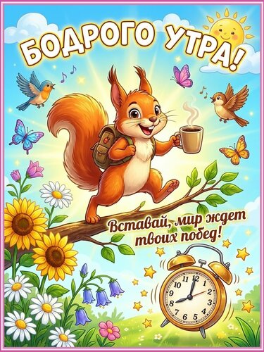 Открытка Бодрого утра