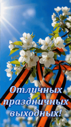 Анимированная открытка Отличных праздничных выходных!